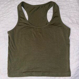 Green Sleeveless Athletic Women's Top